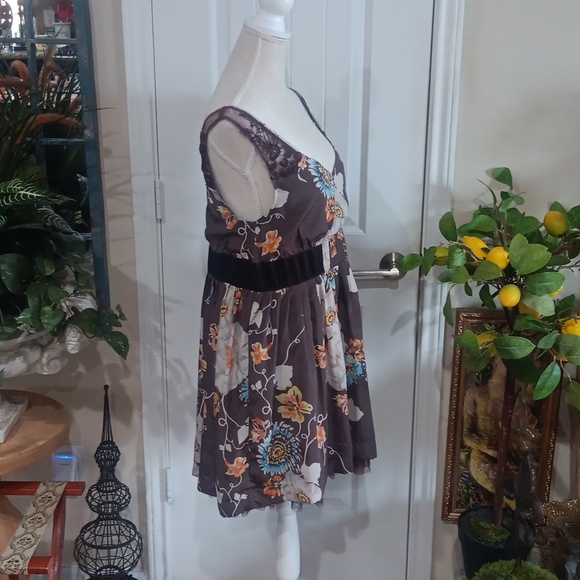 Free People Fit & Flare Floral BOHO Cottagcore Sun Dress - Picture 4 of 12